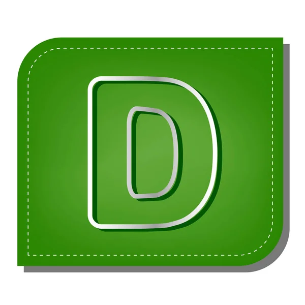 Letter Sign Design Template Element Silver Gradient Line Icon Dark — Stock Vector