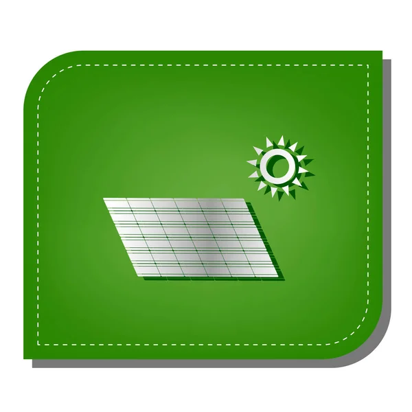 Panel Energii Słonecznej Znak Koncepcyjny Trendu Ekologicznego Srebrna Ikona Gradientowa — Wektor stockowy