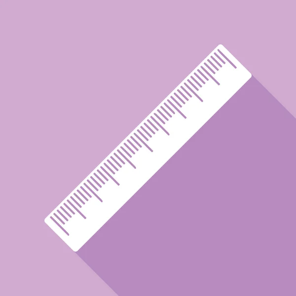 Прапороносець Білий Ікон Довгою Тінню Пурпуровому Тлі — стоковий вектор