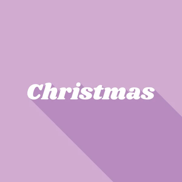 Karácsonyi Üdvözlő Szlogen Fehér Ikon Hosszú Árnyék Lila Háttér — Stock Vector