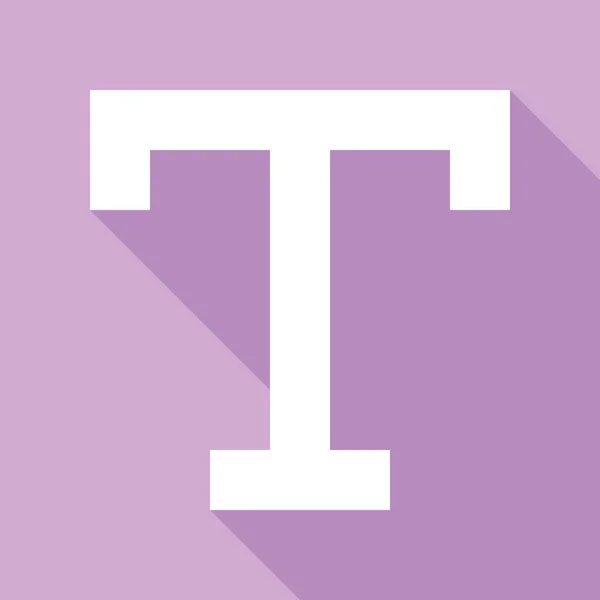 Знак Тексту Білий Ікон Довгою Тінню Пурпуровому Тлі — стоковий вектор