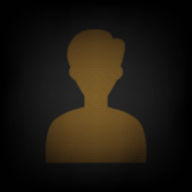 Kullanıcı avatar çizimi. İsimsiz bir işaret. Karanlıktaki küçük turuncu ampulün ızgarası gibi simge.