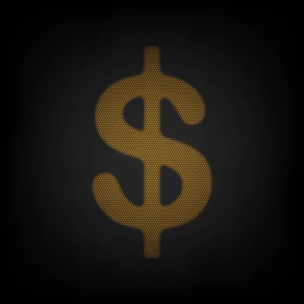 Ілюстрація Підписів Доларів Символ Валюти Сша Грошовий Ярлик Ікона Сітка — стоковий вектор