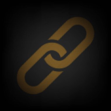 Zincir işareti. Karanlıktaki küçük turuncu ampulün ızgarası gibi simge.