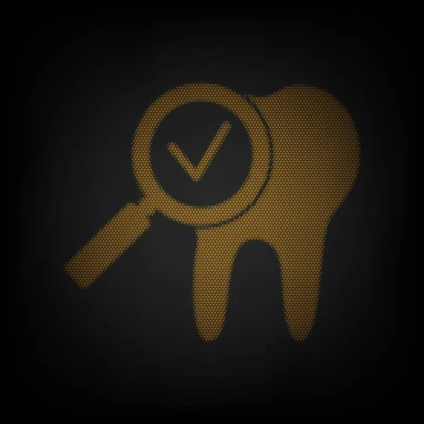 Zahn Symbol Mit Pfeil Zeichen Ikone Als Gitter Aus Kleinen — Stockvektor