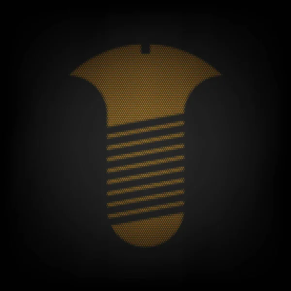 Rien Foutre Icône Comme Grille Petite Ampoule Orange Dans Obscurité — Image vectorielle