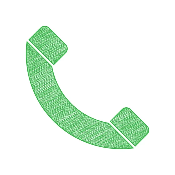 Ilustração Sinal Telefone Ícone Bolha Verde Com Contorno Sólido Fundo — Vetor de Stock