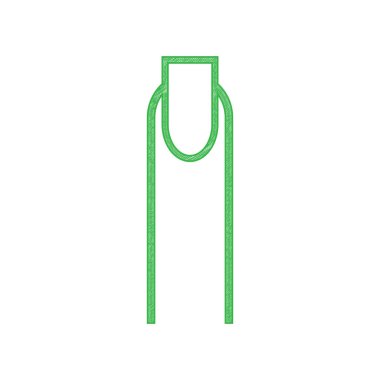 Uzatılmış işaret parmağı işareti olan bir el. Beyaz arkaplan üzerine katı konturlu yeşil karalama Simgesi.