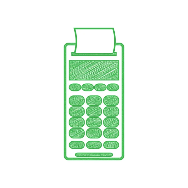 Τερματικό Πληρωμής Υπογραφή Πληρωμών Nfc Green Scribble Εικονίδιο Συμπαγές Περίγραμμα — Διανυσματικό Αρχείο