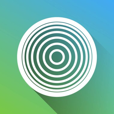 Üst görüşlü Meridyenler. Gri renkli beyaz simge, yeşilden maviye sınırsız gölge bırakıyor.