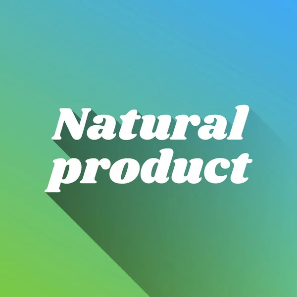 Inscrição Produto Natural Ícone Branco Com Cinza Caiu Sombra Ilimitada — Vetor de Stock