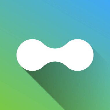 Sendika. Gri renkli beyaz simge, yeşilden maviye sınırsız gölge bırakıyor.