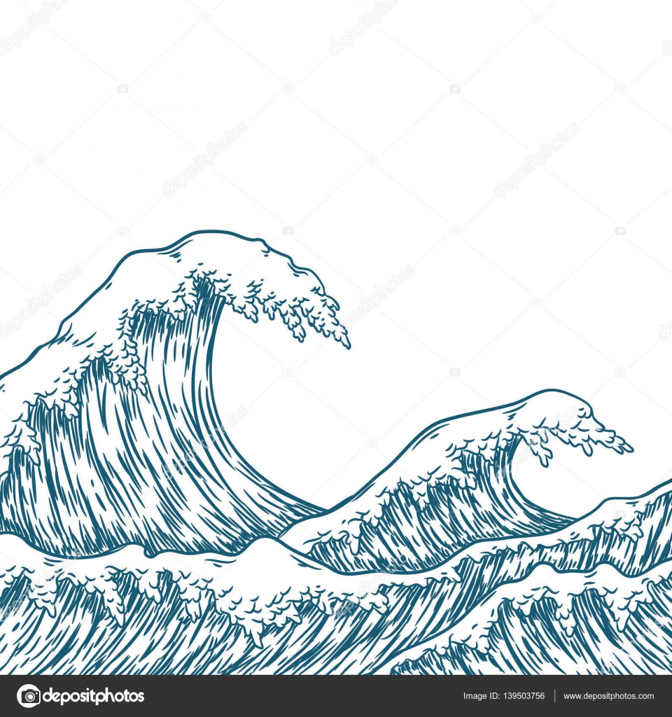 Big Blue Sea Waves Vector Image By C Camillacasablanca Vector Stock Big Blue Sea Waves Vector Image By C Camillacasablanca Vector Stock