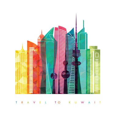 tasarım şablonu şehir silueti ile seyahat