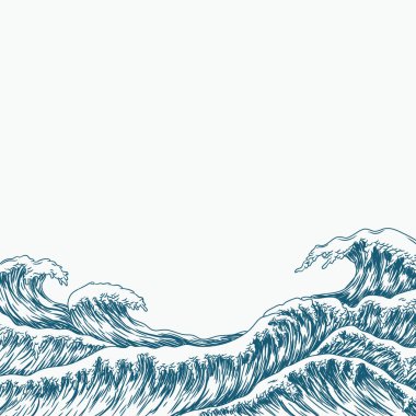 büyük mavi deniz dalgaları