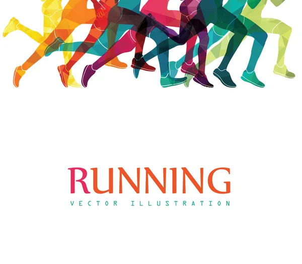Grupo de personas corriendo — Archivo Imágenes Vectoriales