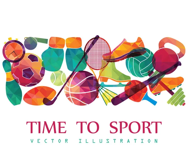 Équipement sportif coloré — Image vectorielle