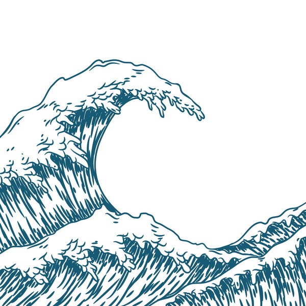 большие голубые морские волны
