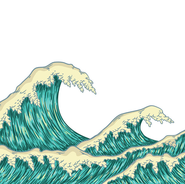 большие голубые морские волны
