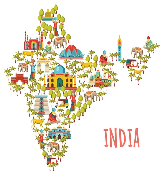 Hindistan Ünlü Hedef Vektör Çizim — Stok Vektör