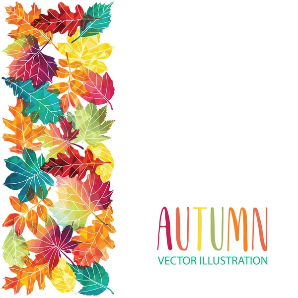 Autumn Leaves Background Vector Illustration Stock Vector