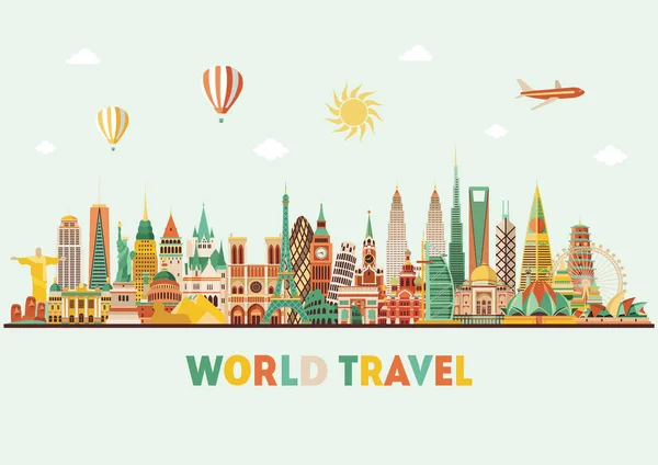 Travel Background Vector Illustration Royalty Free Stock Illustrations