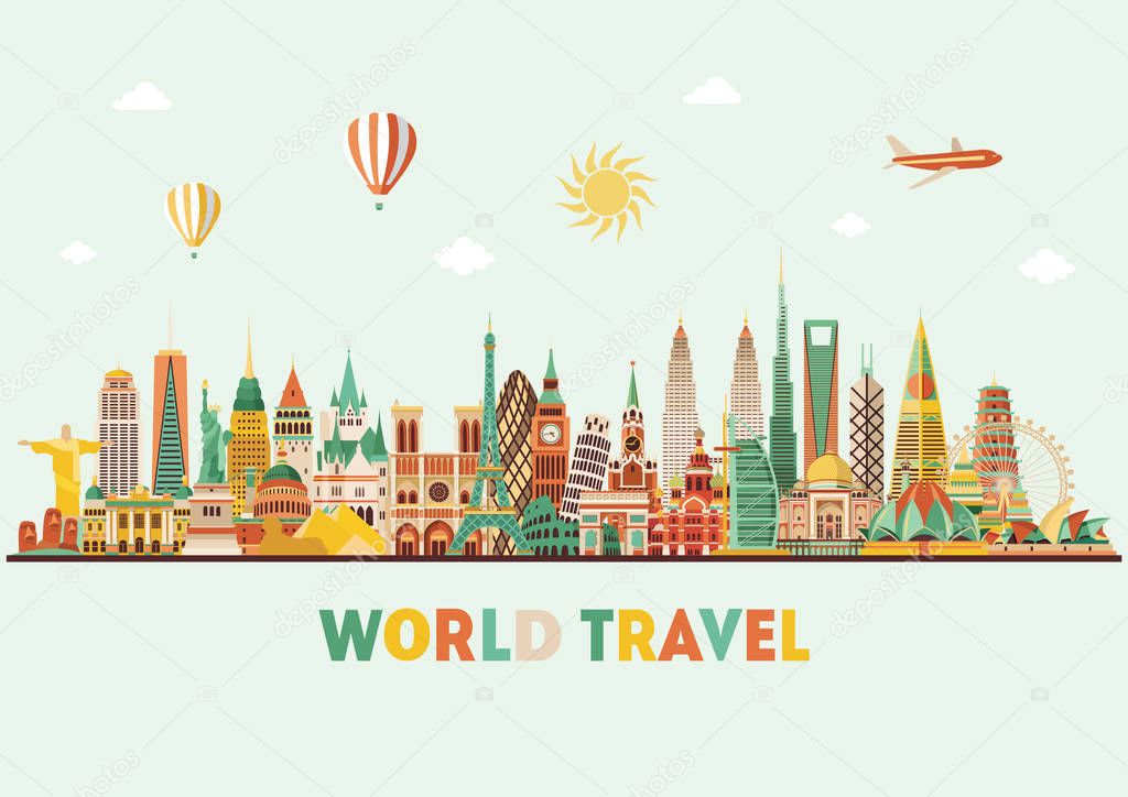 travel background vector illustration 