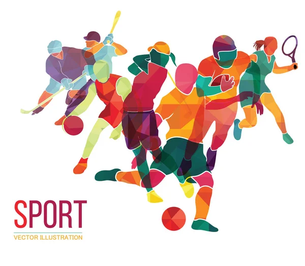 Sport Sfondo Vettoriale Illustrazione — Vettoriale Stock