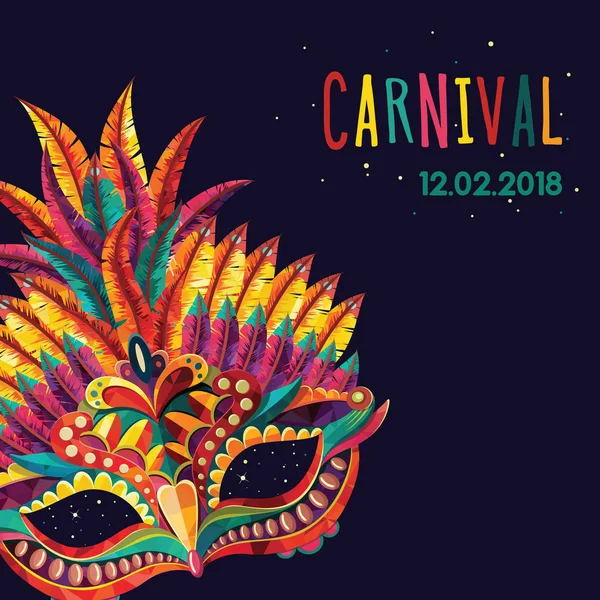 Illustration Vectorielle Fond Carnaval — Image vectorielle