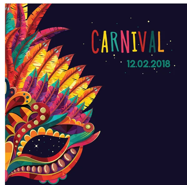 Illustration Vectorielle Fond Carnaval — Image vectorielle