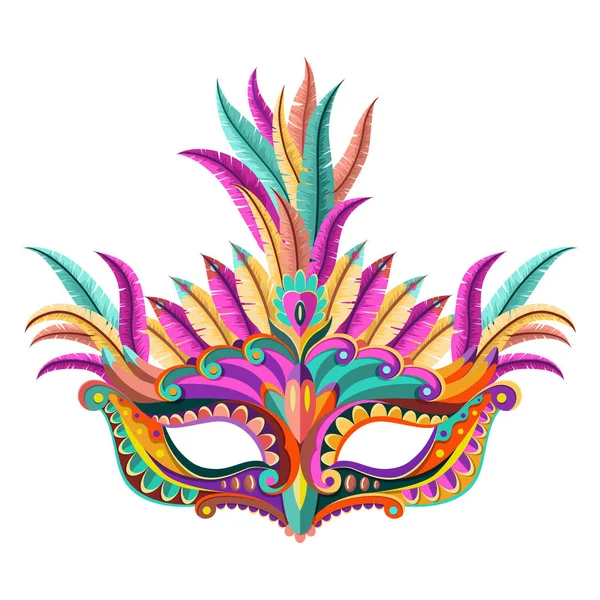 Carnaval Máscara Vector Ilustración — Vector de stock