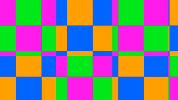 The animated background of colored squares. — Stock Video