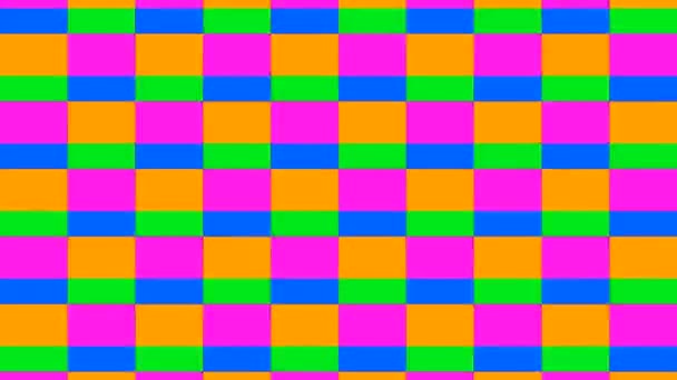 Der animierte Hintergrund farbiger Quadrate. — Stockvideo