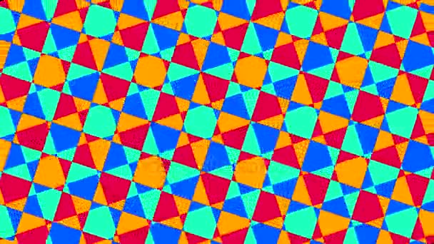 De geanimeerde achtergrond van gekleurde vierkantjes. — Stockvideo