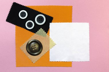 Arka plan ile kumaş ve düğme.