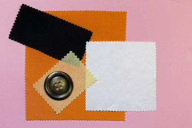 Arka plan ile kumaş ve düğme.