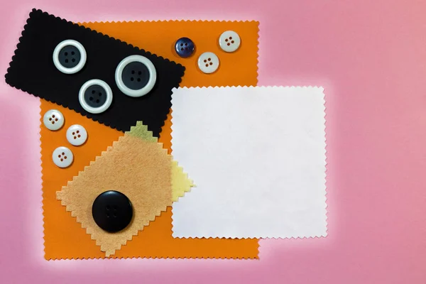 Arka plan ile kumaş ve düğme.