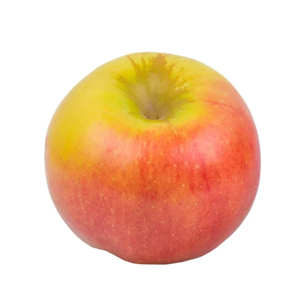 Красное яблоко на белом фоне с . — стоковое фото