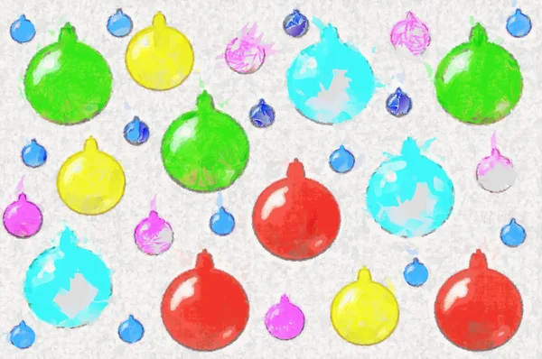 Arka plandan çizilmiş Noel oyuncaklar.