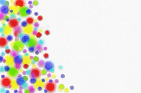 Arka plan ile renkli lekeler boyanır.