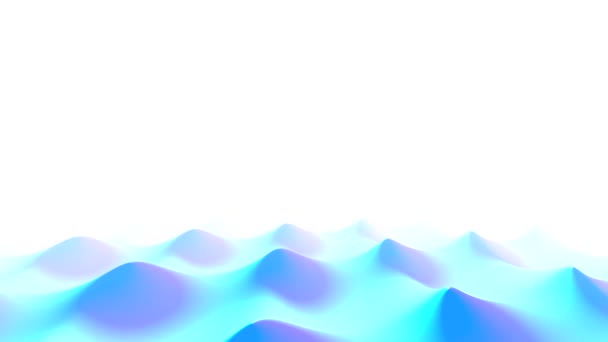 Абстрактний Анімований Фон Хвилями Тривимірної Програми — стокове відео