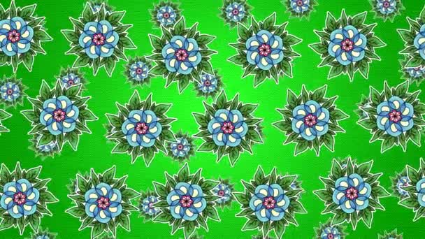 Fond Animé Abstrait Haute Qualité Avec Des Fleurs Des Feuilles — Video