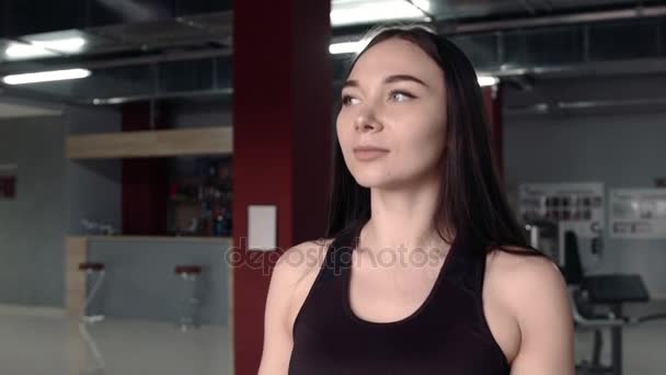 People training in fitness club, gym and sport activity. Young man and woman working out and running on treadmill, athletes with wellness equipment. 2of27 — Stock Video