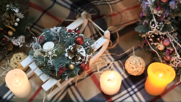 Décorations de fleurs sur les tables — Video