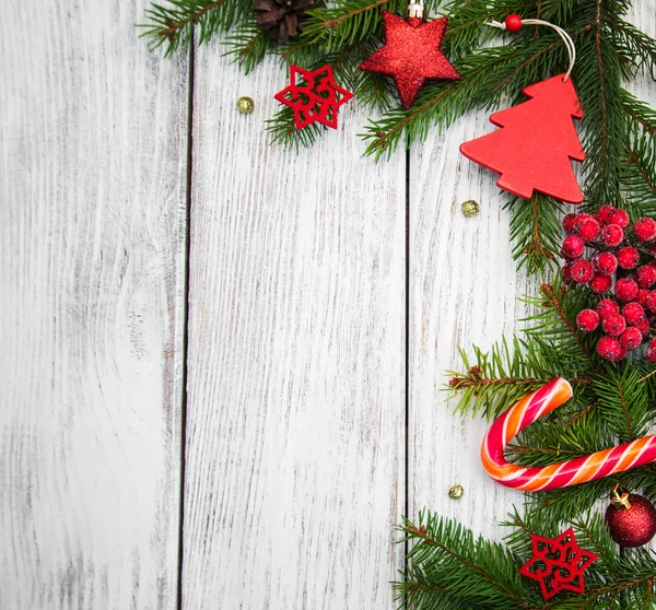 Christmas fir tree with decoration — Stock Photo, Image