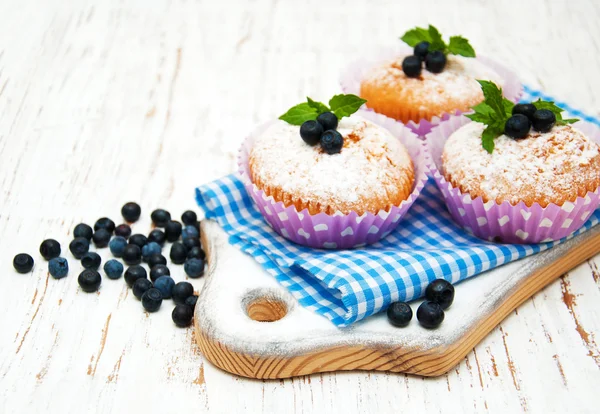 Muffins com mirtilo — Fotografia de Stock