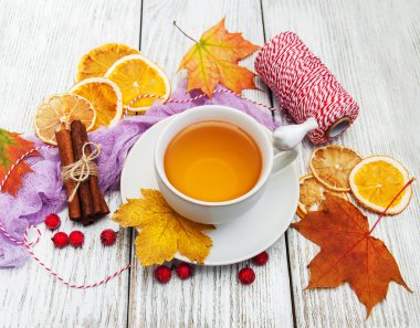 sıcak çay ile baharat