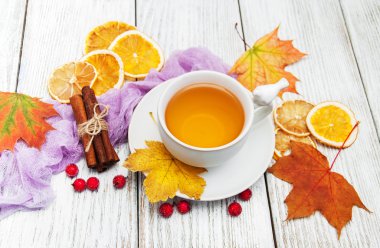 sıcak çay ile baharat