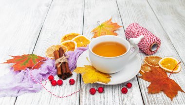 sıcak çay ile baharat