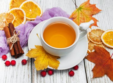 sıcak çay ile baharat